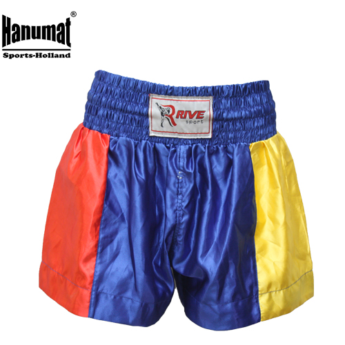 Kickboksbroekje Geel/Rood/Blauw
